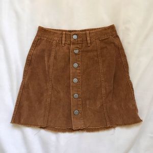 corduroy button down skirt ♡ xs